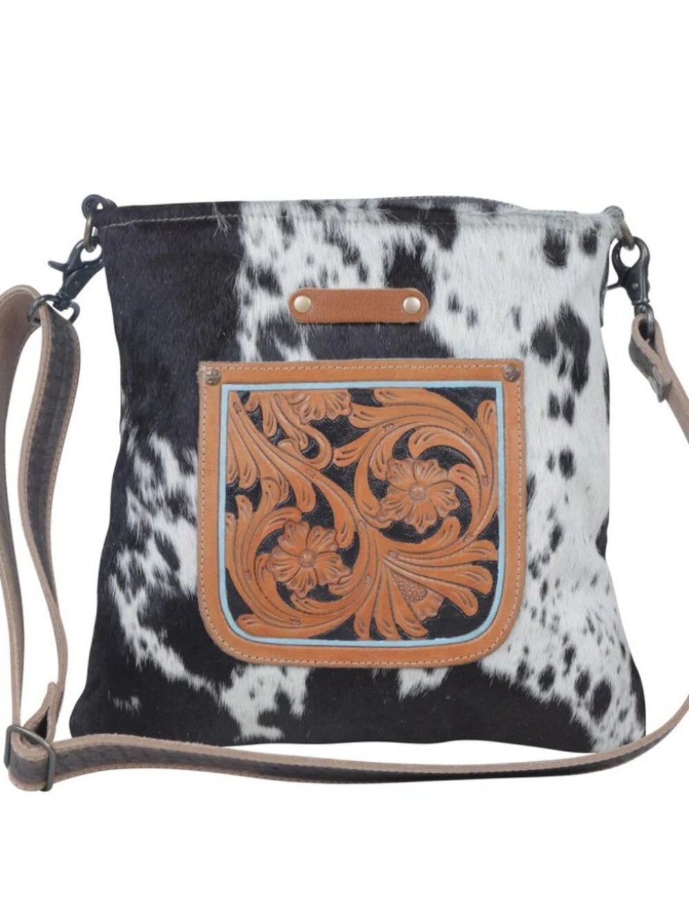Myra Bag Hair on Leather Bag.